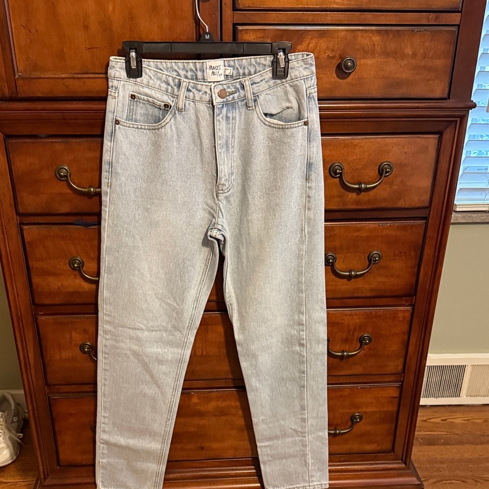 Princess Polly Light Wash Straight Jeans